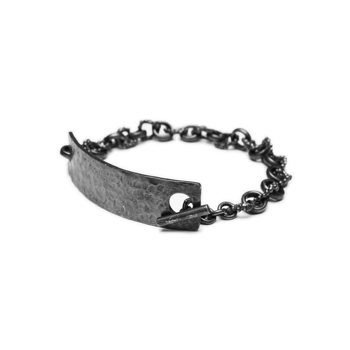 PULSERA PLACA MARTILLADA